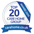 Elizabeth Finn Homes Ltd carehome.co.uk Top 20 Mid-size Care Home Groups 2026 Winner Badge