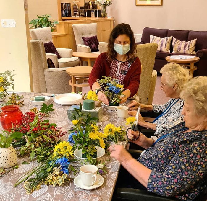 Flower Arranging at Grove Court