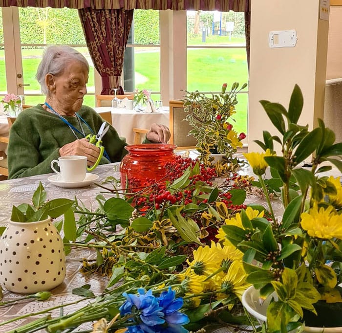 Flower Arranging at Grove Court