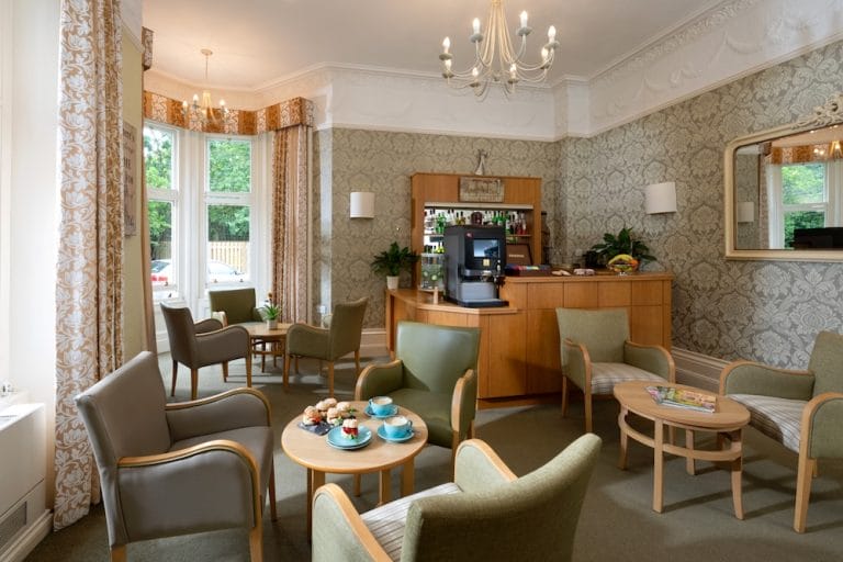 The bar & coffee room at Eversfield Care Home