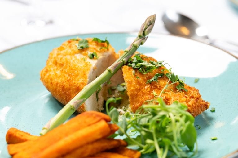 Chicken and Asparagus meal at Eversfield Care Home, near Reigate